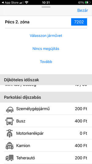 Zóna információk iOS Zóna információk iOS
